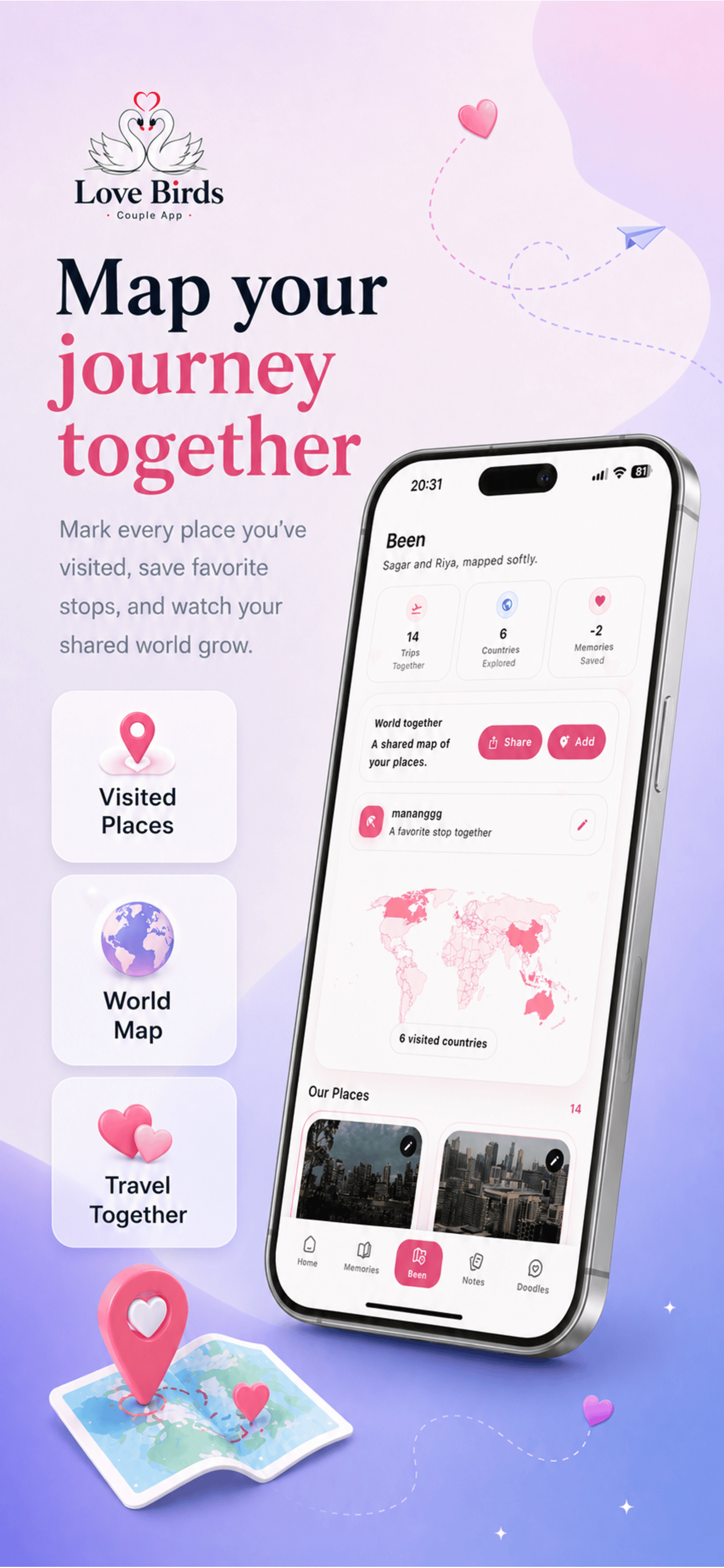 Love Birds places map preview