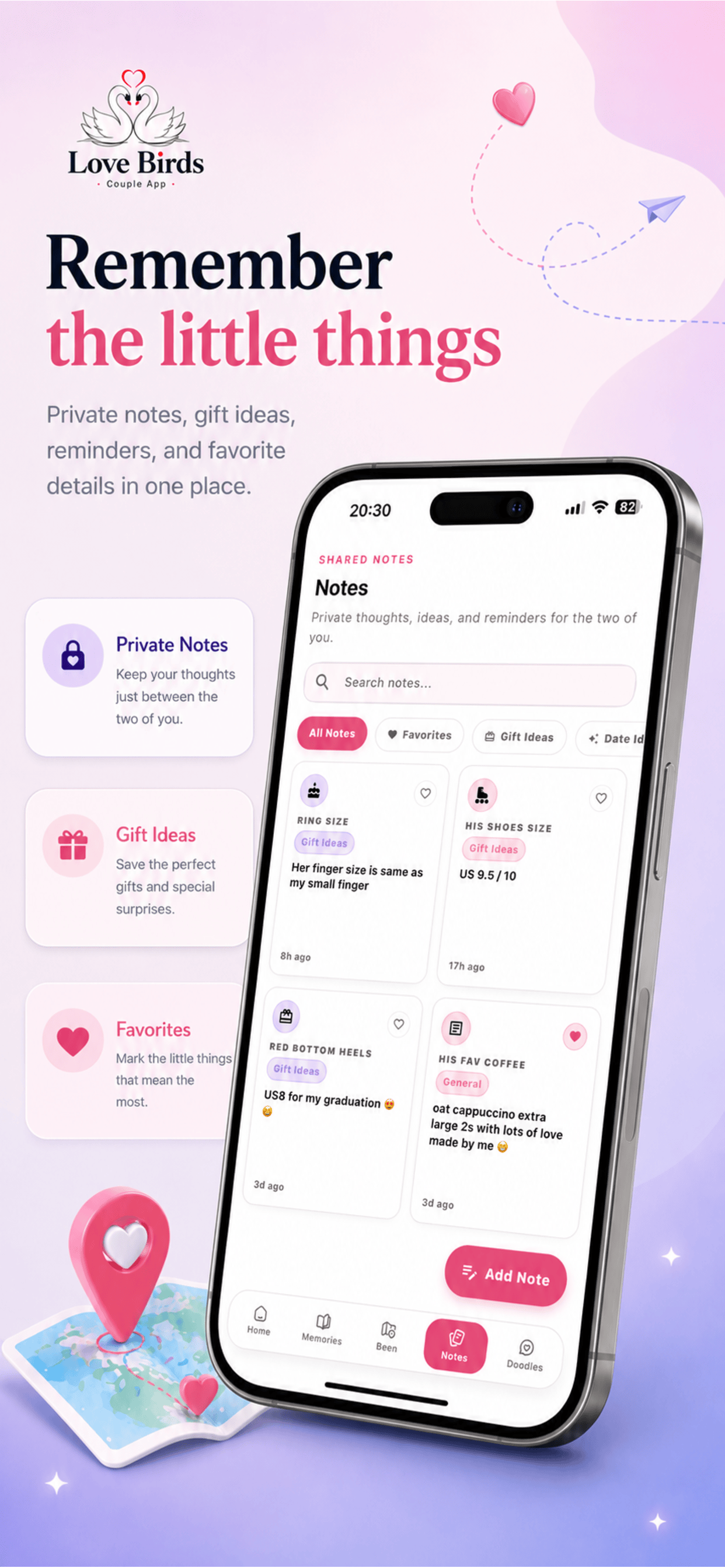 Love Birds shared notes preview